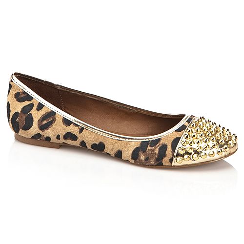 Steve Madden Kimmmie Leopar Desenli Taşlı Babet