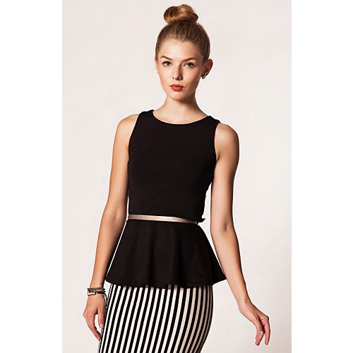 Modagram Ashley Peplum Top