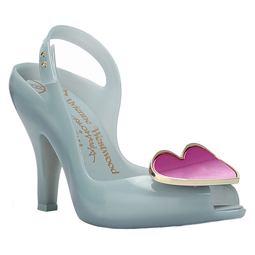 Melissa Pembe Kalpli Gri Topuklu Ayakkabı