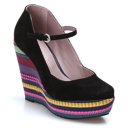Miezko Çok Renkli/Siyah Platform Ayakkabı