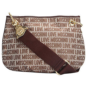 Love Moschino Yazı Desenli Kahverengi Çanta