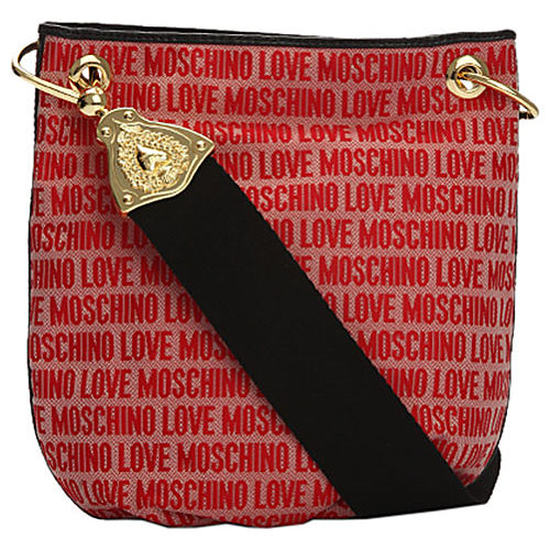 Love Moschino Yazı Desenli Kırmızı Çanta
