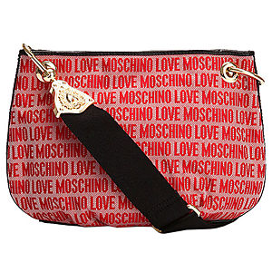 Love Moschino Yazı Desenli Kırmızı Çanta