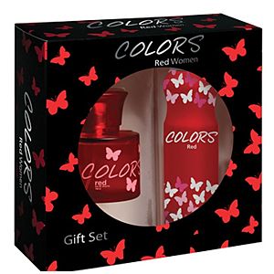 Rebul Colors Red 100ML EDT + 150ML Deodorant Bayan Parfüm Set