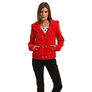 Vero Moda Kapüşonlu Kırmızı Ceket
