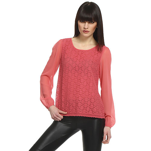 Vero Moda Dantelli Pembe Bluz