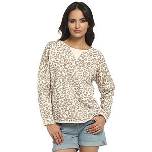 Koton Leopar Desenli Bej Sweatshirt