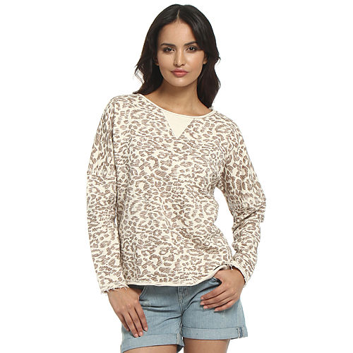 Koton Leopar Desenli Bej Sweatshirt