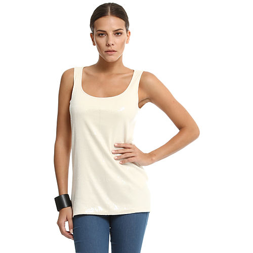 Vero Moda Krem Rengi Pullu Bluz