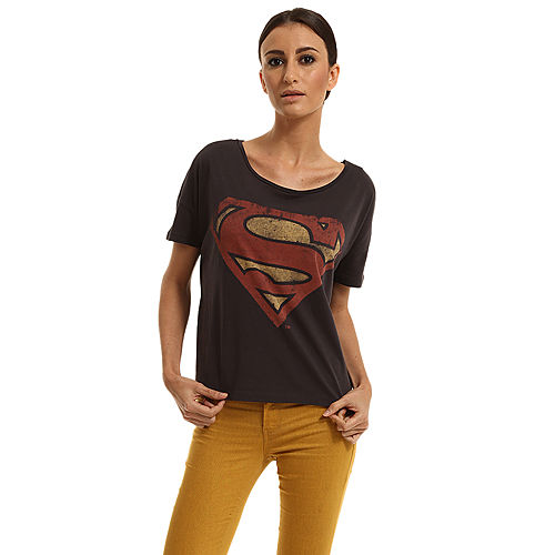 Only Superman Baskılı Füme Tişört