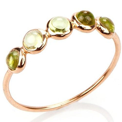 Elif Doğan Jewelry    Yeşil Beşli Bubble Yüzük