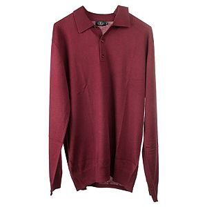 Silk & Cashmere    Bordo Polo Yaka Kazak