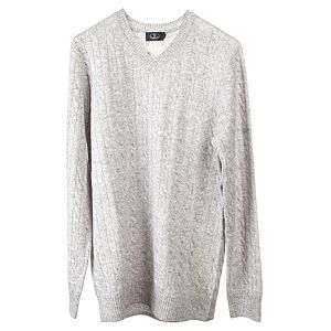 Silk & Cashmere    Gri Amerigo Kazak