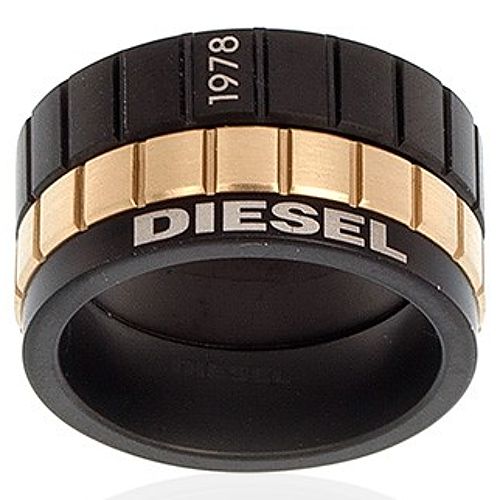 Diesel    Altın Rengi Siyah Yüzük