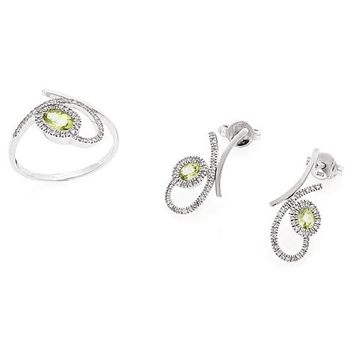 By Gold    Peridot Taşlı Yüzük ve Küpe