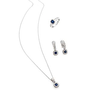 By Gold    Pırlantalı ve Safir Taşlı Set