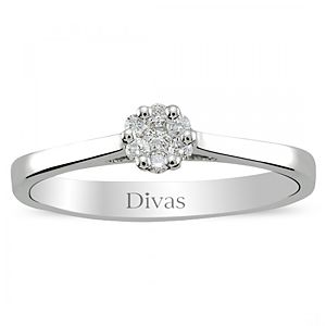 Divas Diamond    0,09 ct Pırlanta Beyaz Altın Yüzük