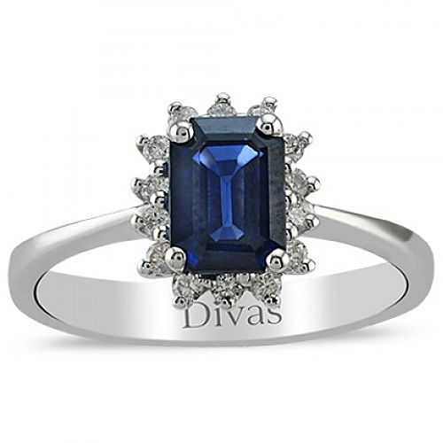 Divas Diamond    0,16 ct Pırlanta Safir Yüzük