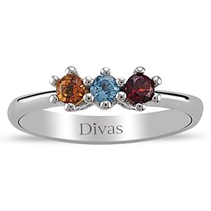 Divas Diamond    Renkli Tria Yüzük