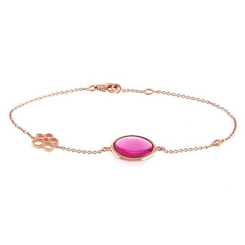 Atelye79    Pırlantalı Rose Quartz Taşlı Bileklik