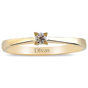 Divas Diamond    0,07 ct Pırlanta Tektaş Altın Yüzük