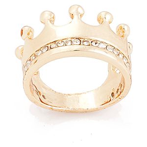 Lin Jewelry    Altın Kaplama Kral Tacı Yüzük