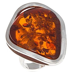 Mineral Takı    Amber Designer Yüzük