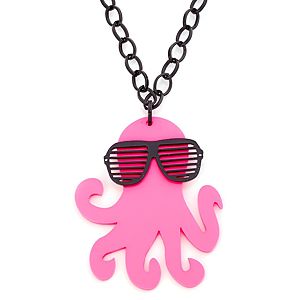 Bugga    Hottie Pembe Ahtapot Kolye