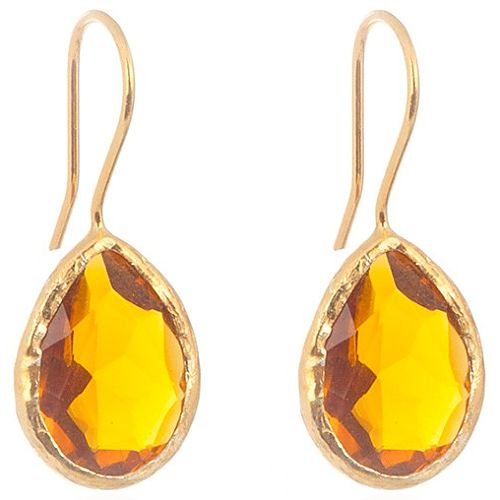 Cengizhan Karataş    Küçük Citrine Rengi Quartz Küpe