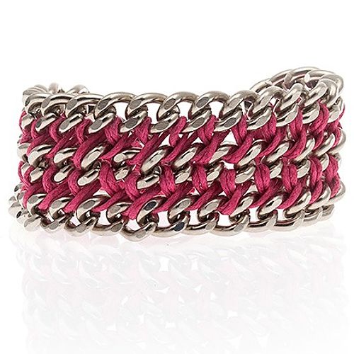 Chain Reaction    Pembe Chain Braid Trio Metalik Bileklik