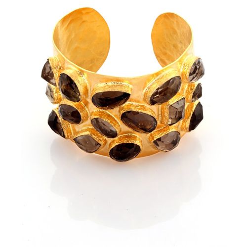 Ali Güleç    Smoky Topaz Taşlı Cuff Bilezik