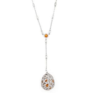 By Gold    0,95 ct smoqie taşlı kafes top kolye