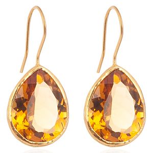 Cengizhan Karataş    Citrine Rengi Quartz Taşlı Küpe