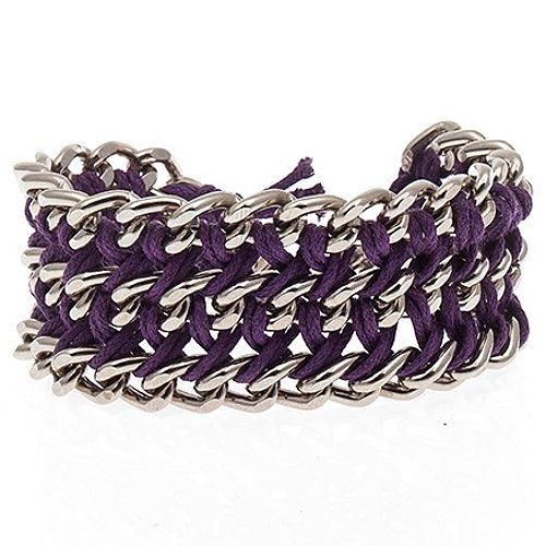 Chain Reaction    Mor Chain Braid Trio Metalik Bileklik