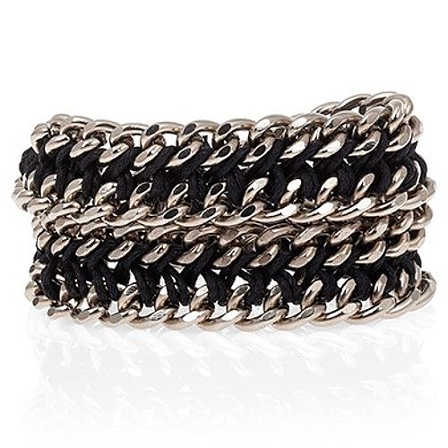 Chain Reaction    Siyah Chain Braid XL Metalik Bileklik ve Kolye