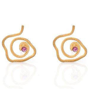 Elif Doğan Jewelry    Minik Harmony Yakut Küpe