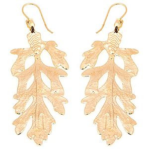 ANA Jewellery    Altın Renk Dragon Fern Yaprak Küpe