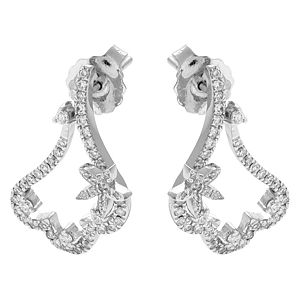 Damas    Kıvrımlı Taşlı Küpe