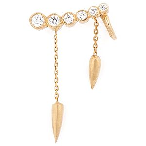 Zeyy    Çivi Detaylı Taşlı Ear Cuff