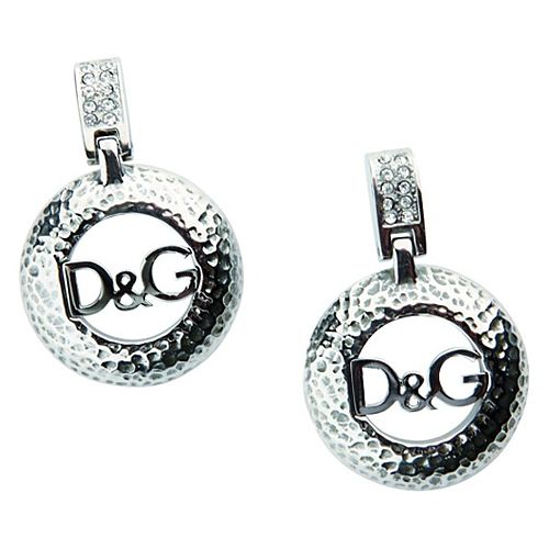 Dolce & Gabbana    D&G Yazılı Çelik Küpe