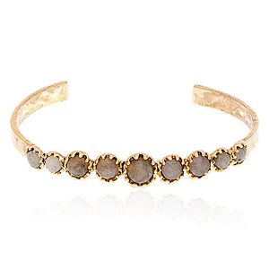 House of Harlow 1960    Labradorite Multi Skull Cuff Bilezik