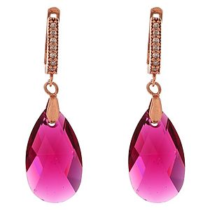 Sahara    Pembe Swarovski Taşlı Gümüş Küpe