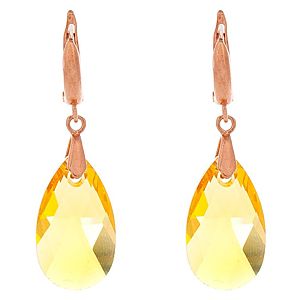 Sahara    Swarovski Taşlı Sarı Gümüş Küpe