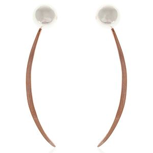 SHAINA    White Pearl Moon Küpe