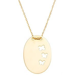 Melis Gold    Kelebek Detaylı Altın Kolye