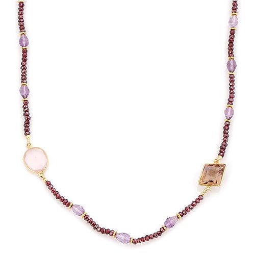 Miracles Collection    Pembe Quartz Taşlı Uzun Kolye