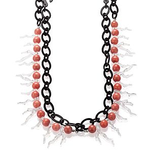 Secret Collection by Nur Yerlitaş    İkili Boynuz Somon Top Kolye