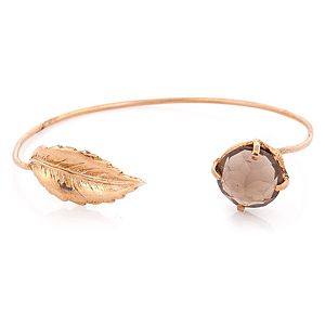 Ümit Aybek    Smoky Quartz Taşlı Yaprak Bileklik