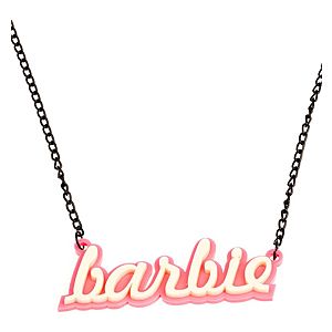 Vreskala    Neon Pembe ve Krem Barbie Kolye