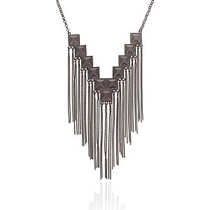 Pieces    Gun Metal Feb Kolye